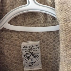 Ladies Ortega’s of Chimayo NM  grey fringed poncho